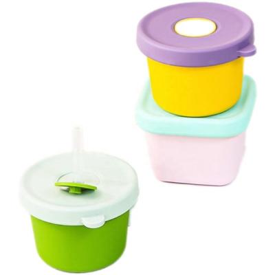 China BPA Free Wholesale Baby Products Bpa Free Silicone Baby Food Storage Box Freshness Preservation Freezer Complementary Food Box Customized for sale