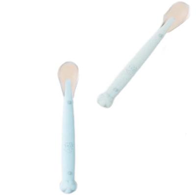 China BPA Free Wholesale Bpa Free Baby Products Soft Silicone Spoon Complementary Food Feeding Training Spoon Newborn Spoon for sale