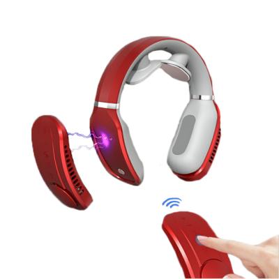 China 2021 New Arrival ODM Mini Intelligent Portable Remote Control Wireless Heating Neck Electronic Neck Massager For Muscle Pain Relief for sale