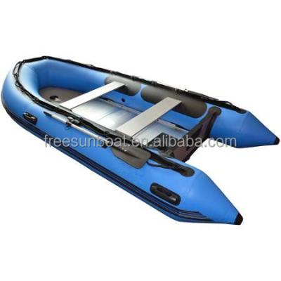 China PVC 4m 7 Person Sports Inflatable Boat With Aluminum Floor for sale