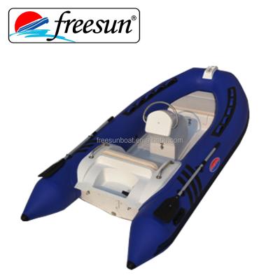 China Fiberglass CE Certification 420cm Fiberglass Hull Inflatable Rib Boat for sale