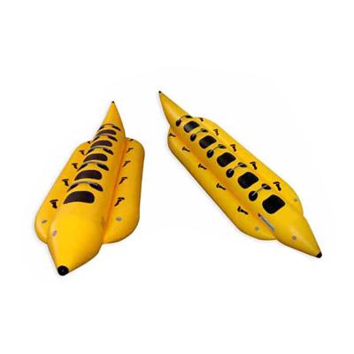 China PVC customized hypalon sport drop stitch sale banana fabric banana boat paddle top inflatable rowing rigid rubber hypalon dinghy for sale