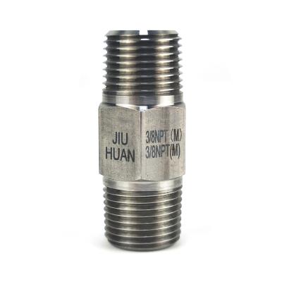 China Corrosion Resistant 316 Stainless Steel PN160 Male Hex Connector Thread Fitting Union Oil And Gas Straight Pipe Fitting for sale