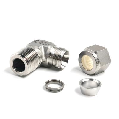 China Industry Fit Elbow Ferrule Pipe Stainless Steel Elbow Connector Pipe Union Gas Threaded Fitting for sale