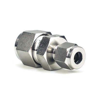 China China Supplier High Pressure Straight Union Reducing Press Tube Fittings Compression Reducing Double Ferrule Tube Connector for sale