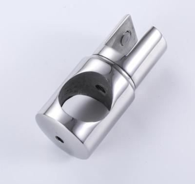 China Shower Room Bathroom Accessories 304 Stainless Steel Shower Room Round Tube Pipe Glass Connector for sale