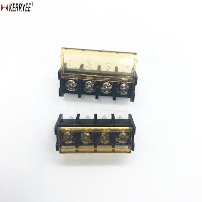 China Black Degson 48B 9.5mm Barrier PCB Screw Terminal Block 22-10AWG for sale