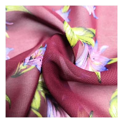 China Shrink-Resistant Flower Design Wholesale Chiffon Textile Digital Printing Fabric for sale