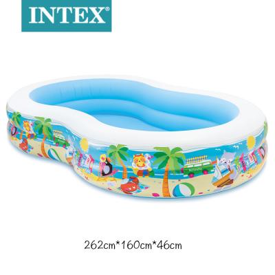 China INTEX 56490 Kid's Inflatable Cartoon 8 Shaped Swimming Pool Children's Pool for sale