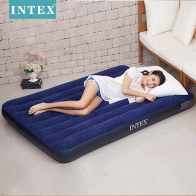 China Intex 64755 Intex Air Mattress Air Bed Classic Foldable Corduroy Assembled AirbedDouble King Bed for sale