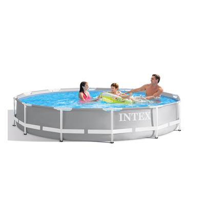 China Intex 26702 Sprinkler Water Toys Frog Pool Shark Pool 10' Outdoor Play Mat Children Round Pipe Rack Sink Set 39.4*28.9*87.6 for sale