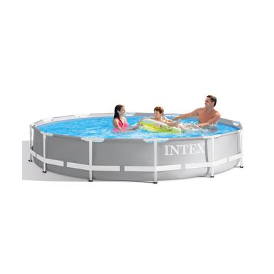 China Intex 26710 Metral Round Outdoor Frame Pool 12 Feet 31.8*29.8*87.6 for sale