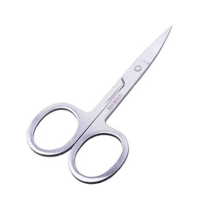 China Wholesale Cheap Right Handed Scissors Stainless Steel Eyebrow Scissors Silver Sharp Beauty Scissors for sale