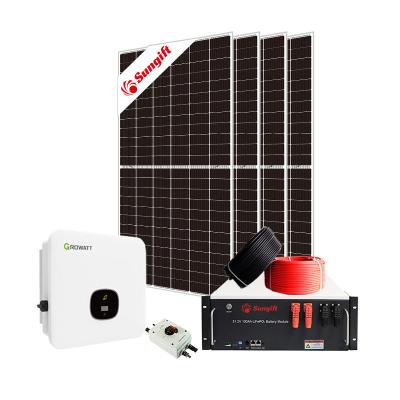 China 10kw solar power system home 8kw 15kw 20kw 30kw 40kw 50kw complete home solar system paneles solares set hybrid kit for sale