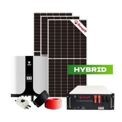 China SunGift Home Complete Solar Kits 5kw Solar Hybrid Power System With 10kw Batteries Full Hybrid Solar Power System for sale