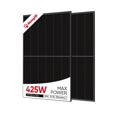 China Black Solar Panels 405W 410W 415W 420W 425W EVA Sungift Pv Panels Placa Photovoltaic Panels PERC Half Cut 210*182mm Solar for sale