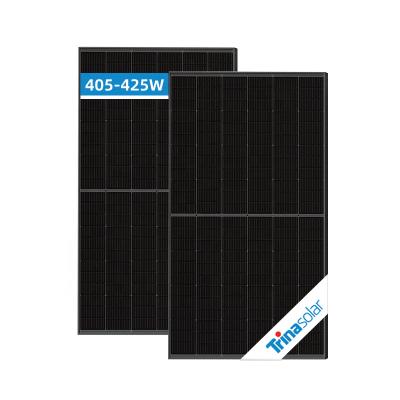 China Trina Solar Panel High Efficiency 144 Cells 405W 410W 415W 420W 425Watt PV Panel Mono Array 1 All Black Solar Panels 210mmx182mm for sale