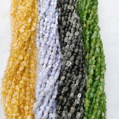 China Homemade Quartz Stone Bracelets Approx 7mm Gravel Crystal Semi-Precious Stones Crushed Stone Beads Natural Loose Strand Jewelry for sale