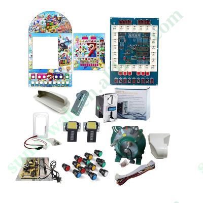 China Metal+acrylic+plastic Game Machine Mario PCB Kit With 616 Coin Selector 33mm Coin Selector Push Button With Microswitch for sale