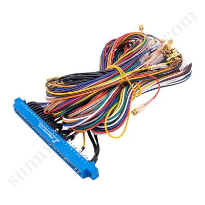 China Other Mario Slot Machine 28pin Jamma PCB Connector Wiring With 5 6 Action Button Wires for sale