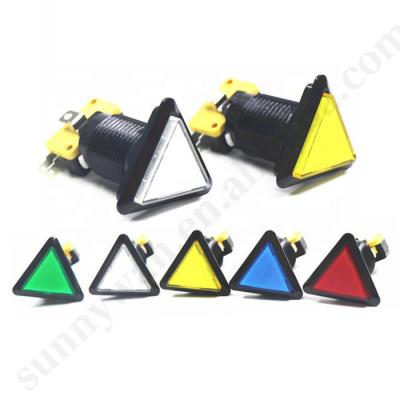 China Hot sale triangle 32*32*32mm triangle shape mini LED plastic push button switch for sale