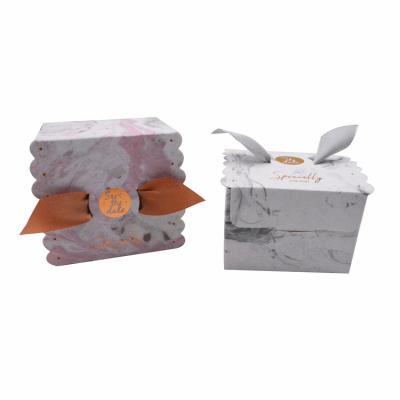 China China Manufacturer Recyclable Paper Box Wedding Gift Box Candy Cookie Recycled Cardboard Box Packaging With Ribbon Closure for sale