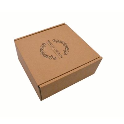 China Recyclable Custom Monthly Subscription Announcement Brown Kraft Paper Box Packaging For Hair Extension / Skincare Products for sale