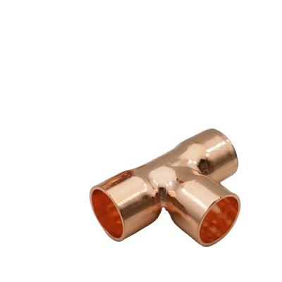 China China Manufacturer Wholesale 15mm 22mm Copper Tee Home Fitting For HVACR And Plumbing for sale