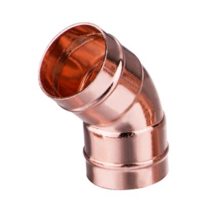 China 45D Elbow CxC Copper Welding Ring Copper Fittings for sale