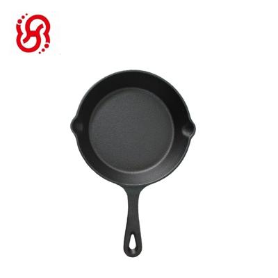 China Durable Black 12-Inch Cast Iron Pre-Seasoned Non-Stick Skillet / Fry Pan Sustainable Cast Iron Cookware for sale