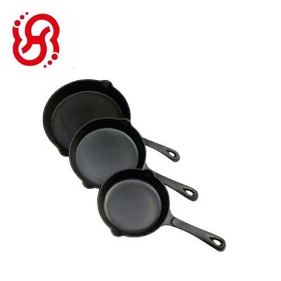 China Sustainable Pre-Seasoned Cast Iron Cookware Long /short Handle Skillets for sale