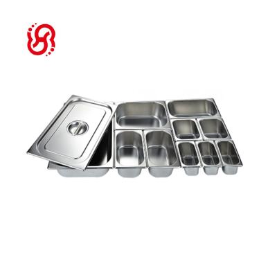 China 0.7MM Grade 1.0 201 and 304 1.0MM Stainless Steel Gastronorm Food Container GN Pan for sale