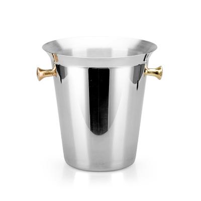 China New Customer Viable Logo Galvanized Metal Champagne Wine Cheap Beer Ice Bucket For BAR for sale