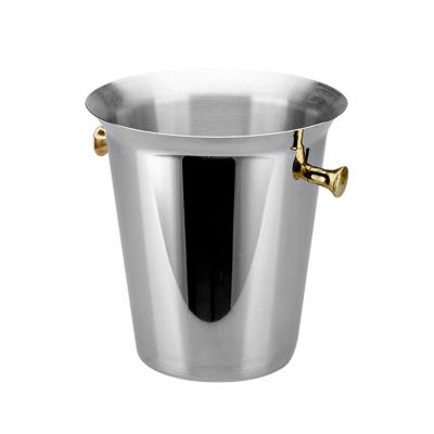 China 22cm stainless steel viable 201 ice bucket without lid for home and hotel for sale