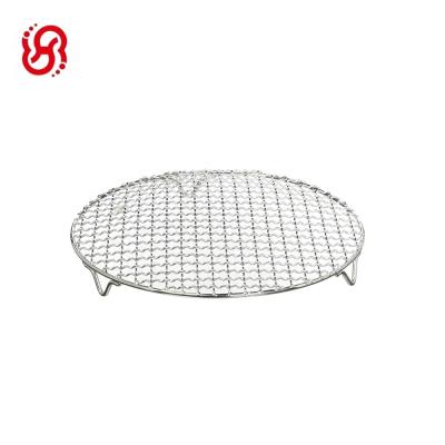 China Sustainable Multifunctional Cross Round Stainless Steel Wire Steaming Net / Barbecue Rack Cooling /Carbon Cooking Steaming Grill for sale