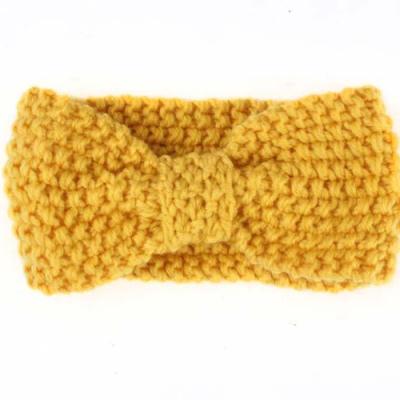 China FD01 and American style baby hair accessories solid color baby headband European wool knitted elastic children's hair band for sale