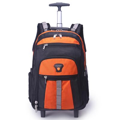 China Waterproof Multi Function Rolled Trolley Travel Backpack , Waterproof Polyester Backpack Trolley for sale