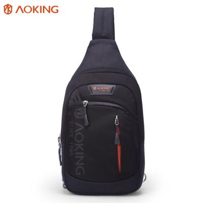 China Aoking Best Fashion Waterproof Leisure Waterproof Travel Nylon Cross - Body Sling Trunk Bag Backpack For Men for sale