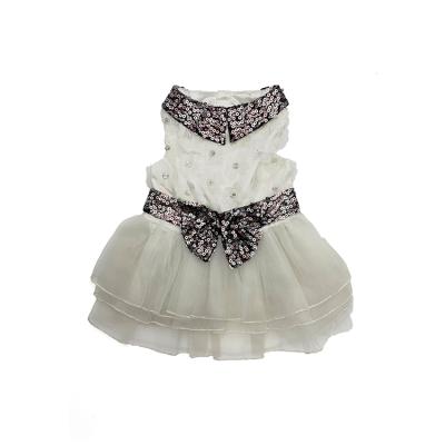 China New Designe China 2021 Viable Luxury Cute Pet Princess Lace Skirt Dog Dress for sale