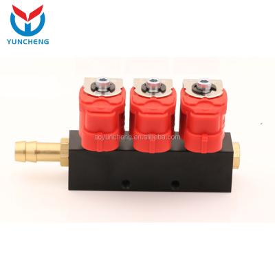 China Factory supply 3cyl 6cyl aluminum injector rail for cng lpg for sale