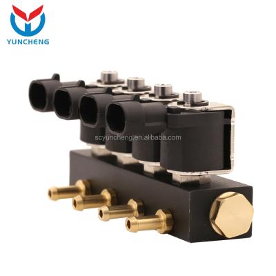 China Hot Selling YCI03007 3Cyl Aluminum Injector Rail For Cng Lpg Reducer for sale