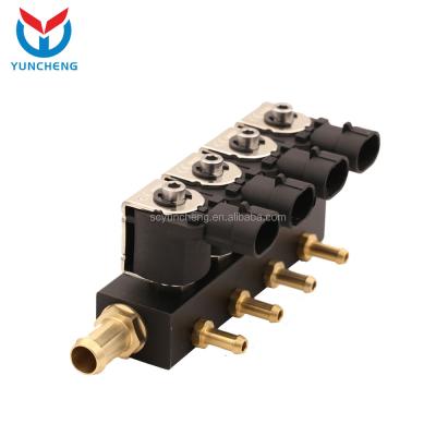 China Aluminum Conversion Kit Injector Rail of YCI03004 Cng Lpg for sale