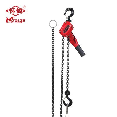 China Lifting Chain Block CE GS Certified Lever Chain Hoist 1 Ton G80 Ratchet Chain Come With 2 Hooks for sale