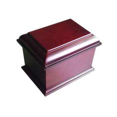 China Viable Wholesale Cheap and High Quality Funeral Cremation Products, Factory Customized Painting Adult Solid Wood Casket and Human Adult Urn Urn for sale