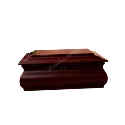 China China European Custom Logo Style High Grade Solid Wood Painting Funeral Supplies, Human Adult Cremation Casket Urn Ashes Box for sale