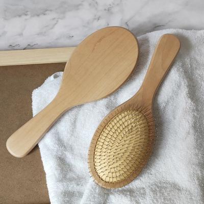 China Waterproof In Stock OEM ODM Laster Engraving Promotion Gifts Beauty Tools Handle Hair Care Brush Wooden Bamboo Comb for sale