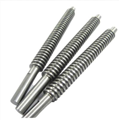 China Custom CNC Turning Parts Stainless Steel Turning Threading Parts For Worm Shaft for sale