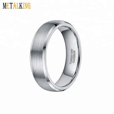 China Plain TUNGSTEN 3mm Brushed Thin Brushed Silver 6mm Matte Tungsten Wedding Ring Band For Women Men Comfort Fit for sale