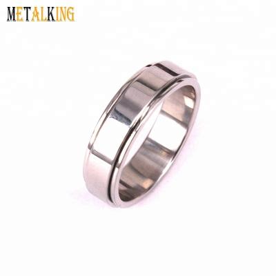 China Unisex Gay Lesbian Pride Spinner Wedding Band Ring 6mm Stainless Steel Spinner LGBT Ring for sale