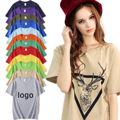 China Custom LOGO Cotton Blank Women Anti-Wrinkle T-Shirt for sale